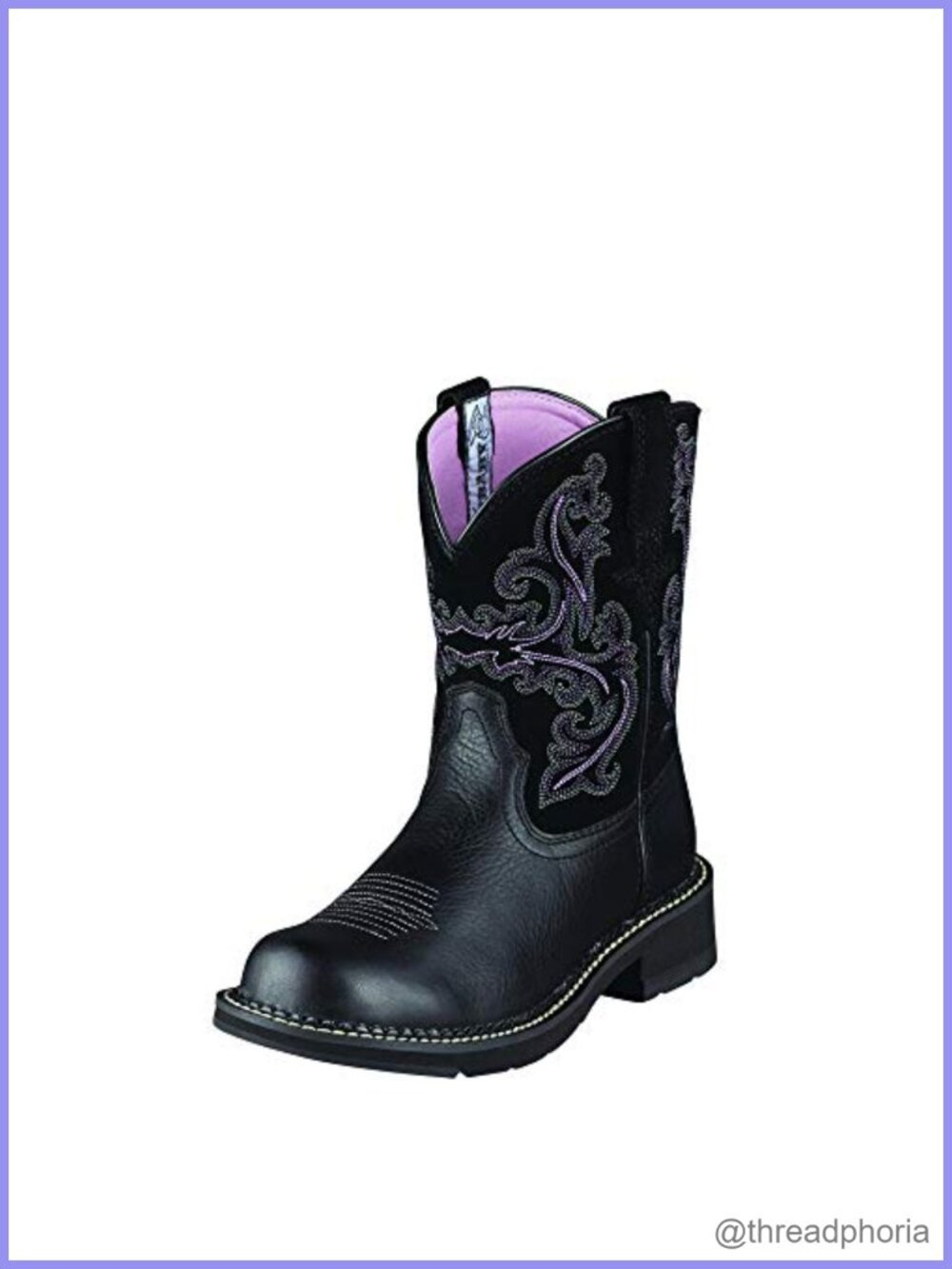 Suede Leather Western Boot Mid-Calf Slip-On Work Boot